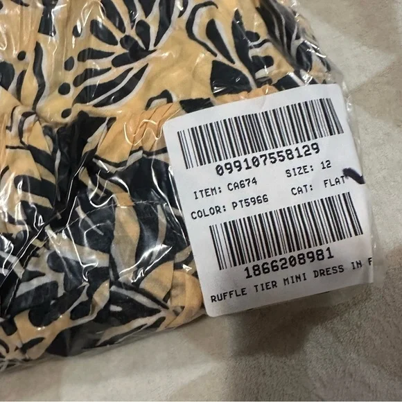 J crew yellow Ruffle-tier mini dress in floral cotton voile - Picture 6 of 6